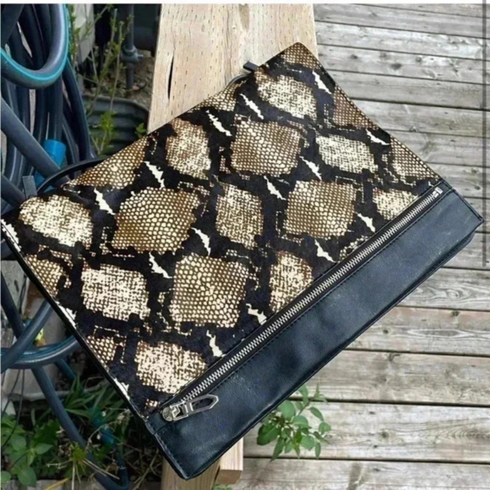 Snake Print Medium Clutch